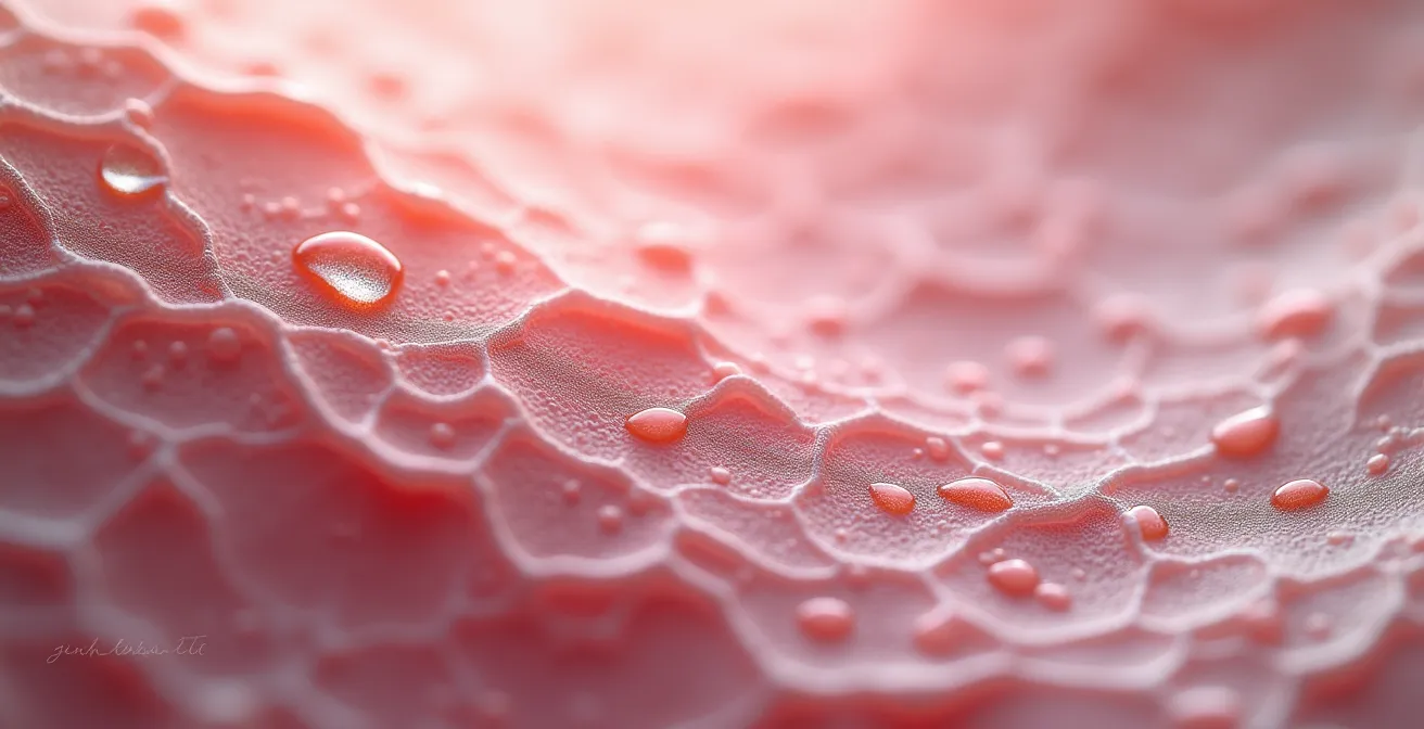 Macro-opname van herstellende huidtextuur