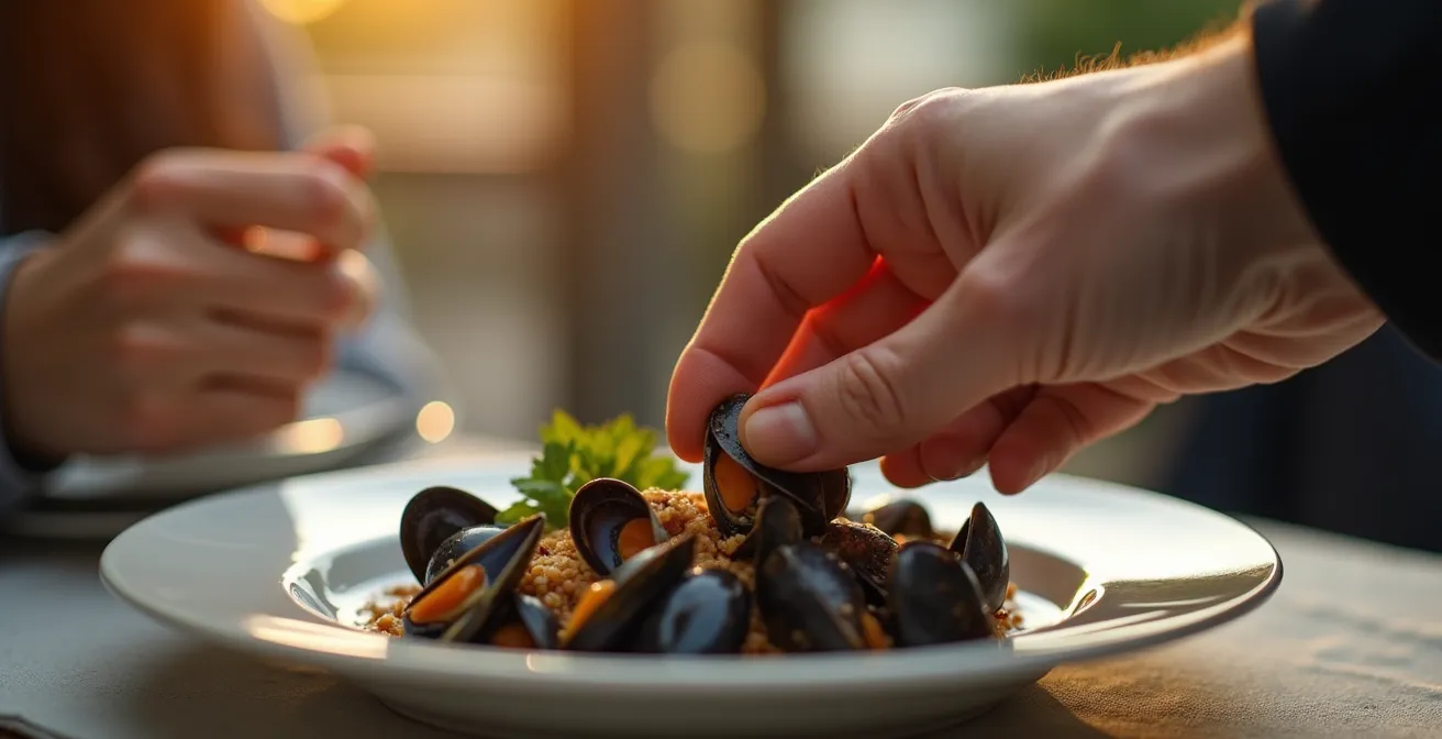 Elegante tafelschikking met Belgische specialiteiten tijdens een zakelijk diner