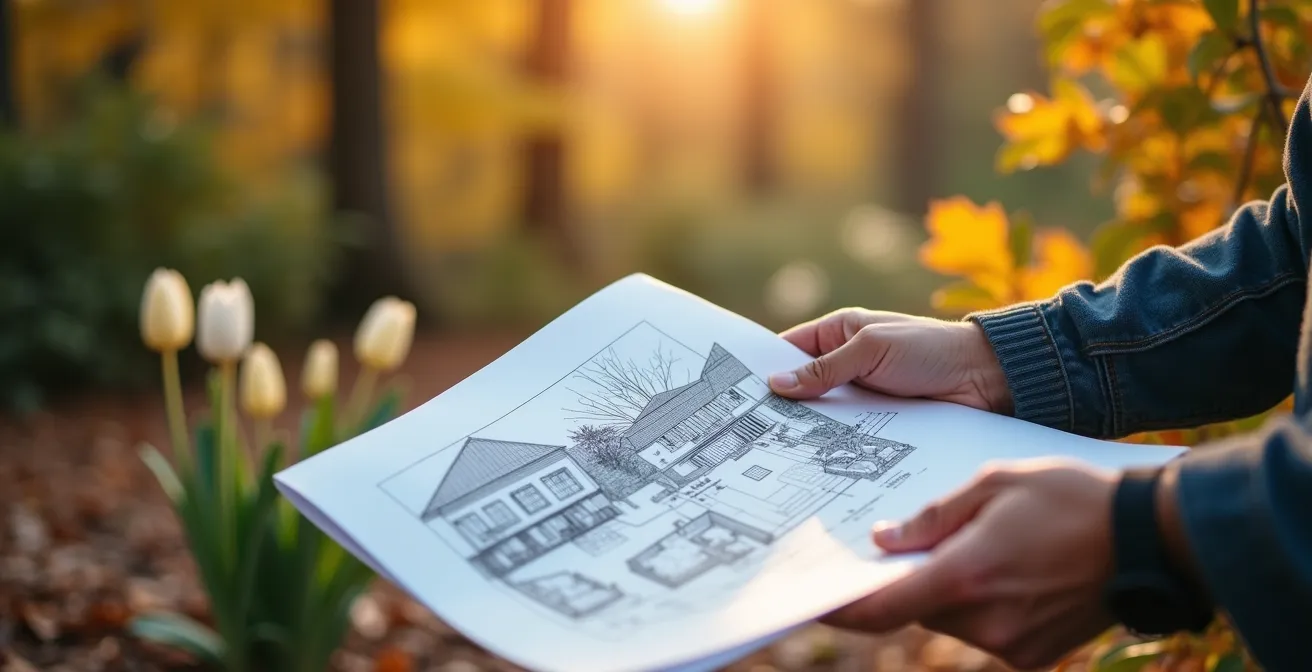 Kalender met seizoensplanning voor terrasaanleg in België